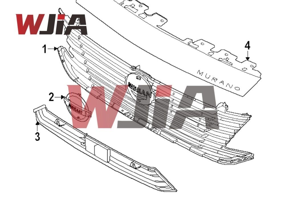62310-7BA0A Front Grille Assembly New Model For Nissan Murano 2025