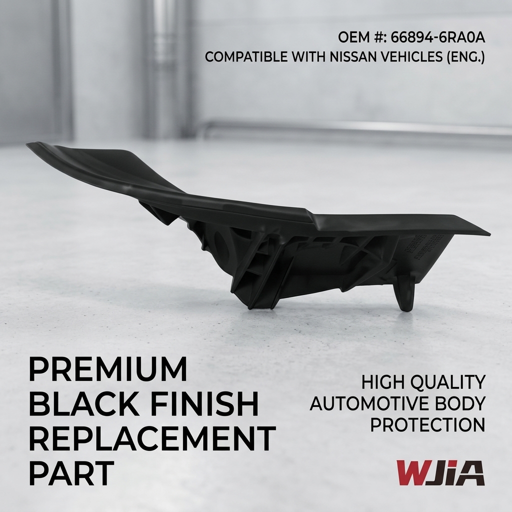 66894-6RA0A Impact-resistant Black Plastic Front Fender Trim Cover RH For Nissan