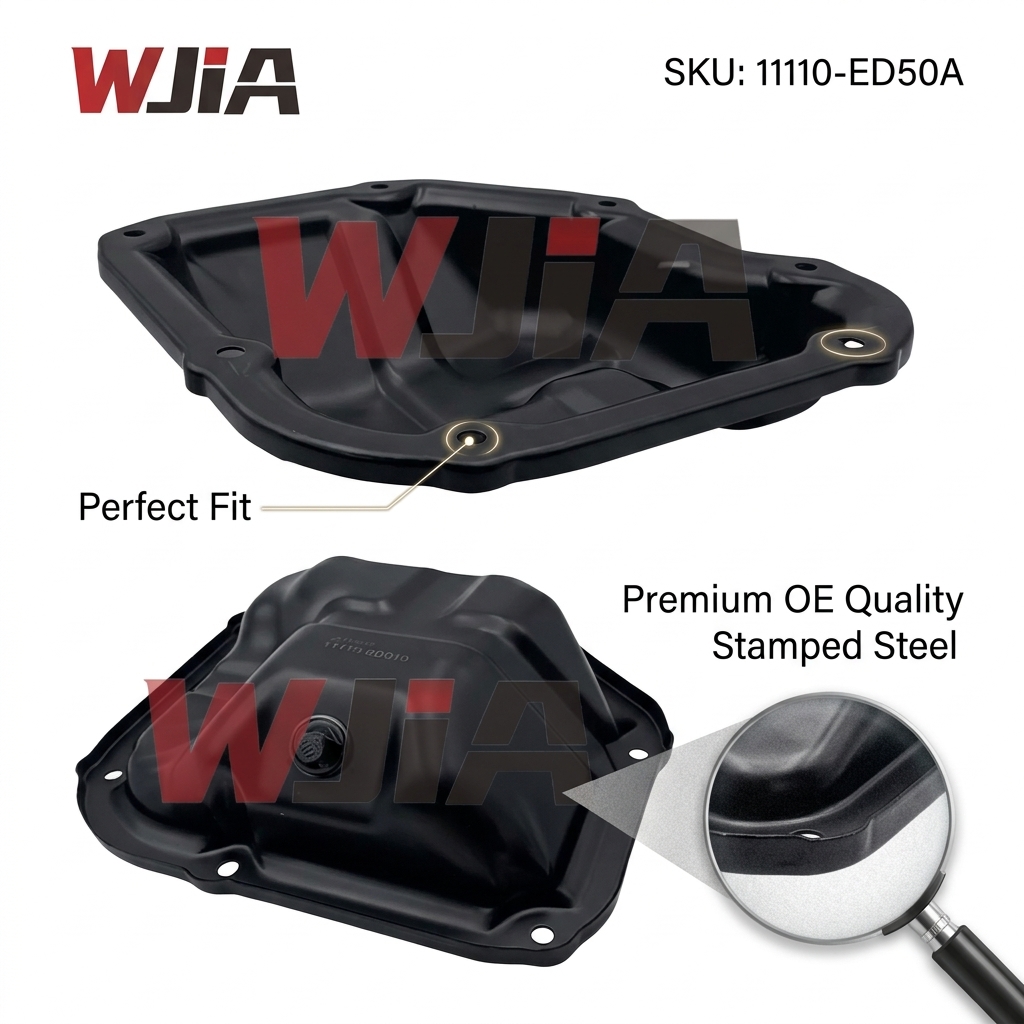 11110‑ED50A Engine Oil Pan OE Quality Stamped Steel Oil Sump Replacement For Nissan Versa Tiida HR16 Engine