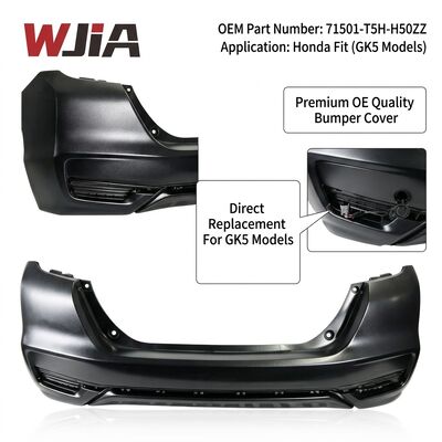 71501-T5H-H50ZZ Car Rear Bumper Cover For 2014-2020 Honda Civic Fit GK5 Unpainted Primed Tail Bumper Face OE Replacement