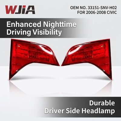 33151-SNV-H02 Front Left Headlight Assembly For 2006-2008 Honda Civic 8th Gen Driver Side OE Replacement Headlamp