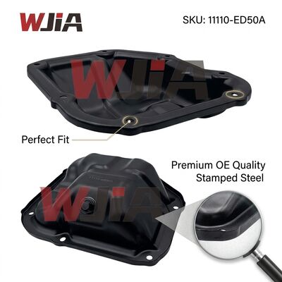 11110‑ED50A Engine Oil Pan OE Quality Stamped Steel Oil Sump Replacement For Nissan Versa Tiida HR16 Engine